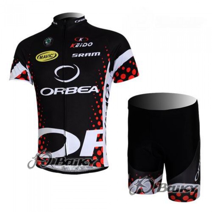 Orbea Pro Team Radbekleidung Radtrikot Kurzarm und Fahrradhosen Kurz Schwarz Blau Radtrikot Kaufen
