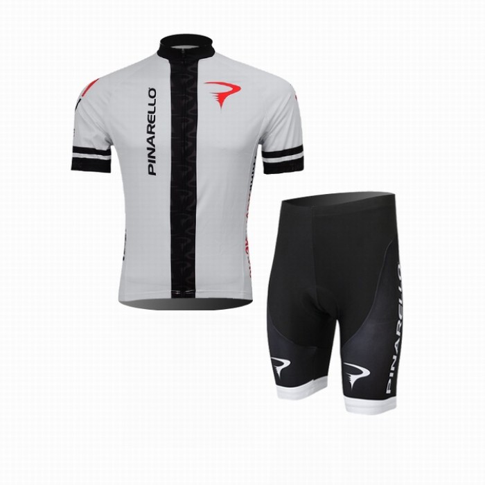 2014 Pinarello Radbekleidung Radtrikot Kurzarm und Fahrradhosen Kurz Schwarz Weiß Radtrikot Kaufen