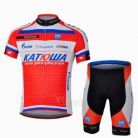 Katusha Team Radbekleidung Radtrikot Kurzarm und Fahrradhosen Kurz Radtrikot Kaufen