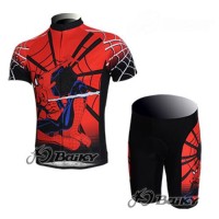 Spiderman Radbekleidung Radtrikot Kurzarm und Fahrradhosen Kurz Rot Radtrikot Kaufen