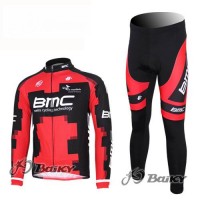 BMC Racing Pro Team Fahrradbekleidung Radtrikot Satz Langarm und Lange Fahrradhose Rot Radtrikot Kaufen