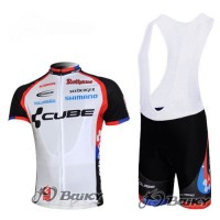 Cube Fintro Radtrikot Kurzarm Kurz Trägerhose Kits Weiß Schwarz Radtrikot Kaufen