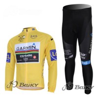 Garmin Cervelo Pro Team Fahrradbekleidung Radtrikot Satz Langarm und Lange Fahrradhose Gelb Radtrikot Kaufen