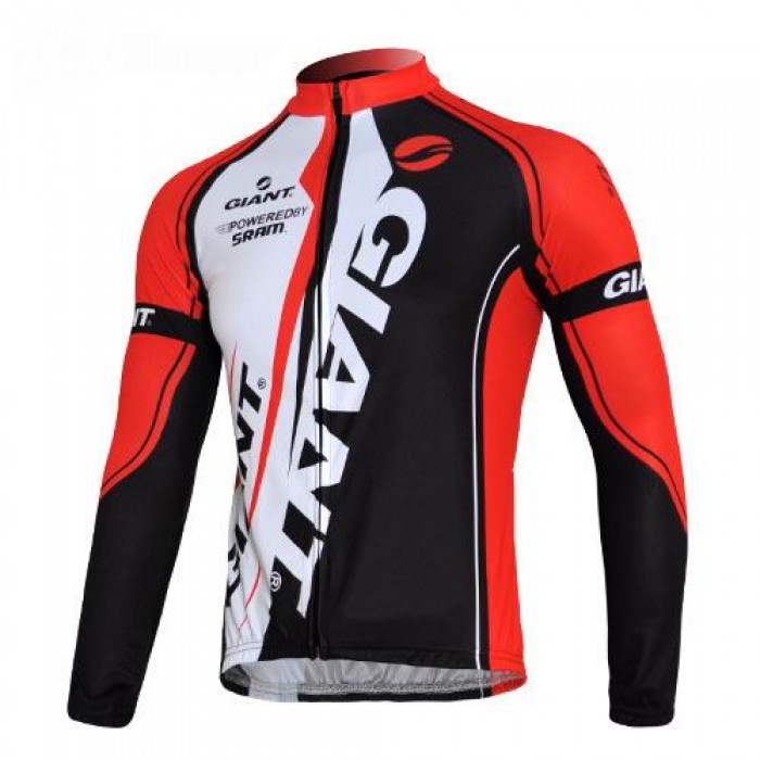 Giant Sram Pro Team Fahrradtrikot Langarm Rot Weiß Schwarz Radtrikot Kaufen