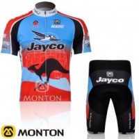 JAYCO Pro Team Radtrikot Kurzarm Kurz Radhose Kits Blau Rot Radtrikot Kaufen