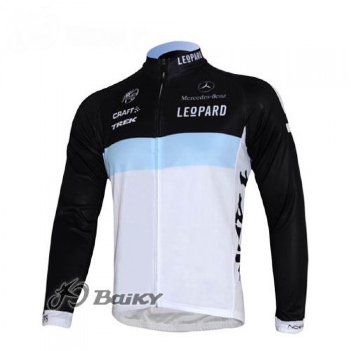 Leopard trek Pro Team Fahrradtrikot Langarm Weiß Schwarz Radtrikot Kaufen