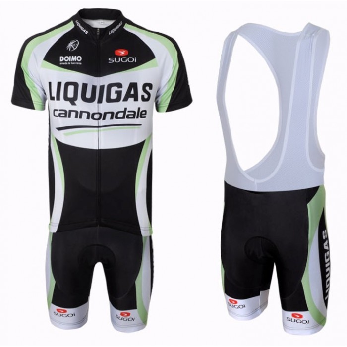 2012 Liquigas Cannondale Pro Team Fahrradbekleidung Satz Fahrradtrikot Kurzarm Trikot und Kurz Trägerhose Schwarz Radtrikot Kaufen