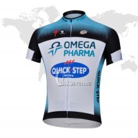 2013 Omega Pharma Quick Step Radtrikot Kurzarm Weiß Schwarz Radtrikot Kaufen