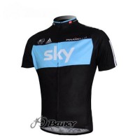 SKY Pro Team Radtrikot Kurzarm Schwarz Blau Radtrikot Kaufen