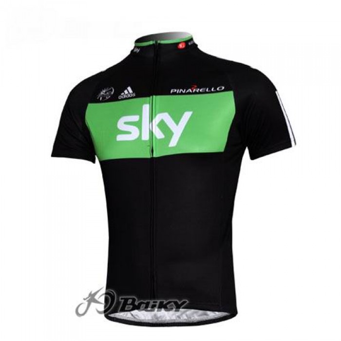 SKY Pro Team Radtrikot Kurzarm Schwarz Grün Radtrikot Kaufen