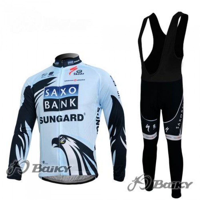 Saxo Bank Sungard Pro Team Fahrradbekleidung Radtrikot Satz Langarm und Lange Trägerhose Weiß Schwarz Radtrikot Kaufen Saxo Bank Sungard Pro Team Fahrradbekleidung Radtrikot Satz Langarm und Lange Trägerhose Weiß Schwarz Radtrikot Kaufen