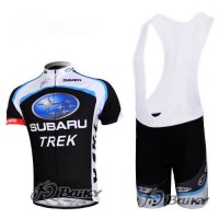 Subaru Trek Pro Team Fahrradbekleidung Satz Fahrradtrikot Kurzarm Trikot und Kurz Trägerhose Schwarz Radtrikot Kaufen