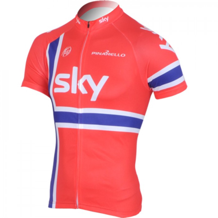 2013 Team Sky Norwegisch Champion Radtrikot Kurzarm Rot Radtrikot Kaufen 2013 Team Sky Norwegisch Champion Radtrikot Kurzarm Rot Radtrikot Kaufen