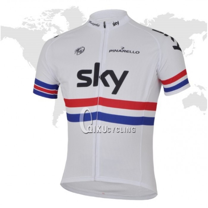 2013 Team Sky Radtrikot Kurzarm Weiß Rot Blau Radtrikot Kaufen 2013 Team Sky Radtrikot Kurzarm Weiß Rot Blau Radtrikot Kaufen