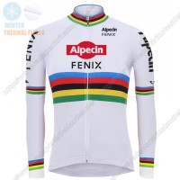 Profiteams Winter 2021 Alpecin Fenix World Champion Weiß Radsport Trikot Langarm SVNJJ Radtrikot Kaufen