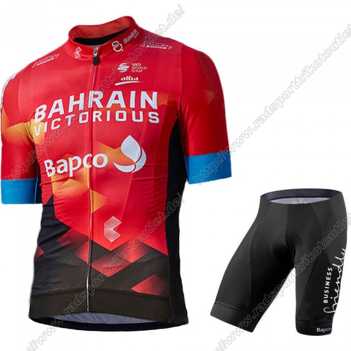 Profiteams Bahrain Victorious 2021 Radbekleidung Satz Trikot Kurzarm+Trägerhosen Set Outl Radtrikot Kaufen