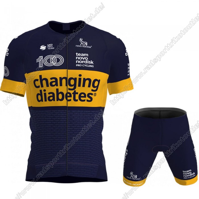 Profiteams Novo Nordisk 2021 Radbekleidung Satz Trikot Kurzarm+Trägerhosen Set Outl Radtrikot Kaufen