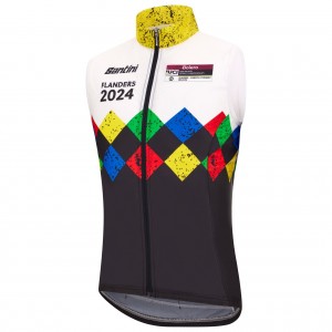 Herren Santini UCI Gravel-Weltmeisterschaft Flandern weste 2024 Radtrikot Kaufen