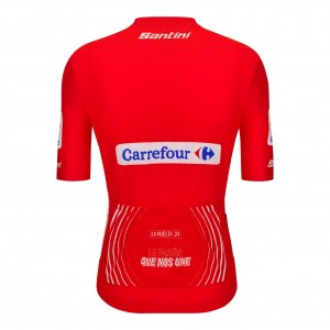 Herren Santini Vuelta Espana Rot trikot 2024 Radtrikot Kaufen