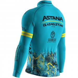 Herren Biemme Astana Qazaqstan 2024 langarm trikot Radtrikot Kaufen
