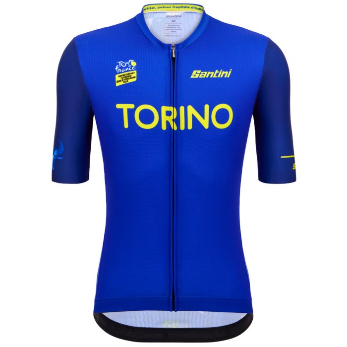 Herren Jersey Santini Tour de France 2024-Turin Radtrikot Kaufen