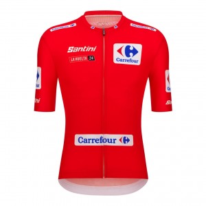 Herren Santini Vuelta Espana Rot trikot 2024 Radtrikot Kaufen