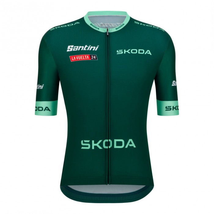 Herren Santini Vuelta Espana grun trikot 2024 Radtrikot Kaufen