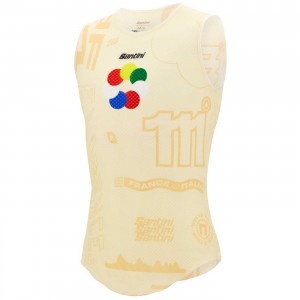 Herren Santini Tour de France 2024 armellose radunterhemd-Grand Départ Radtrikot Kaufen