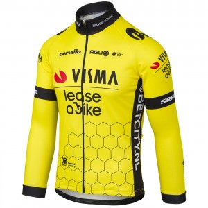 Herren Langärmeliges Trikot Agu Team Visma Lease a bike 2024 Radtrikot Kaufen