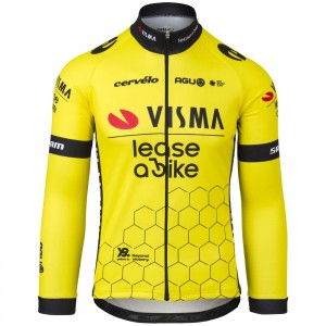 Herren Langärmeliges Trikot Agu Team Visma Lease a bike 2024 Radtrikot Kaufen