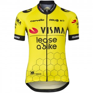 Damen Frauentrikot Agu Team Visma Lease a bike 2024 Radtrikot Kaufen