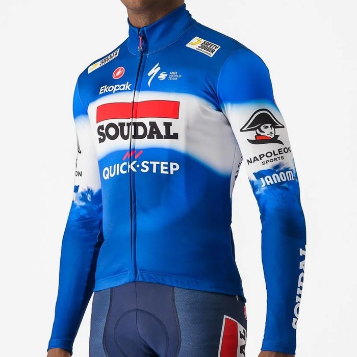 Herren Castelli Soudal Quick-Step 2024 Thermal langarm trikot Radtrikot Kaufen Herren Castelli Soudal Quick-Step 2024 Thermal langarm trikot Radtrikot Kaufen