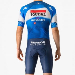 Herren Castelli Soudal Quick-Step 2024 Sanremo BTW Speed Suit einteiler Radtrikot Kaufen