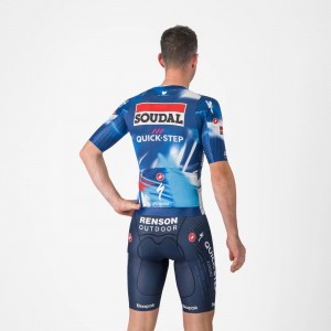 Herren Castelli Soudal Quick-Step 2025 Free Aero Race S tragerhose Radtrikot Kaufen
