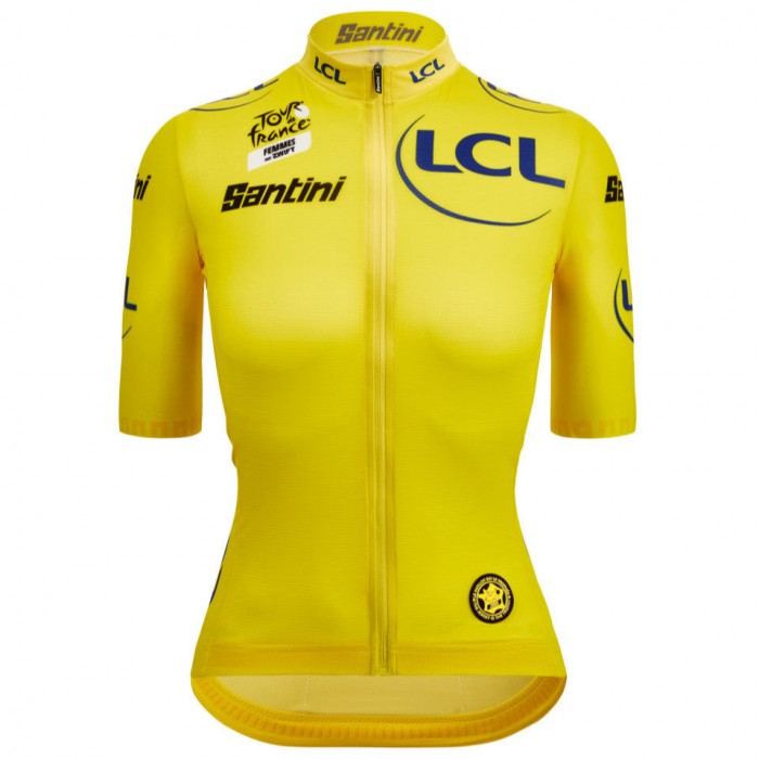 Damen Gelbes Trikot frau Tour de France 2025 Fan Line Radtrikot Kaufen