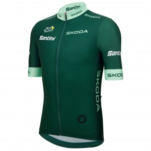 Herren Trikot Santini Grün Tour de France 2025 Fan Line Radtrikot Kaufen