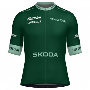 Herren Santini Vuelta Espana 2025 grun trikot Radtrikot Kaufen
