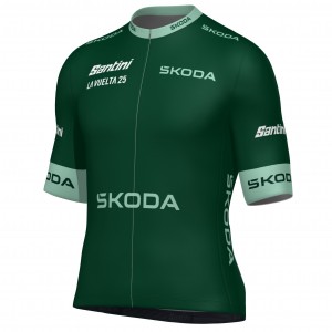 Herren Santini Vuelta Espana 2025 grun trikot Radtrikot Kaufen