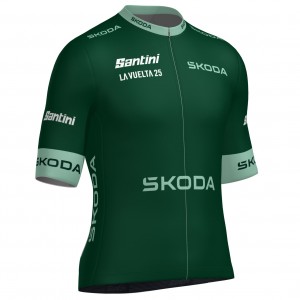 Herren Santini Vuelta Espana 2025 grun trikot Radtrikot Kaufen