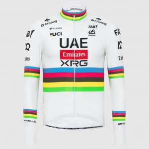 Herren UAE Team Emirates 2025 Pissei langarmtrikot-Tadej Pogacar Radtrikot Kaufen