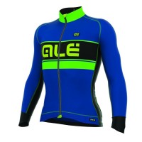 2016 ALE BERING Radtrikot Langarm-BLAU Grün FLUO Radtrikot Kaufen