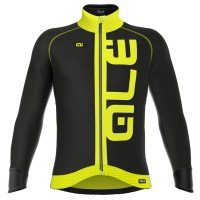 2016 ALE GRAPHICS PRR ARCOBALENO Radtrikot Langarm-Schwarz GELB Radtrikot Kaufen