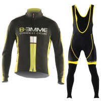 2016 Biemme schwarz YELLOW Fahrradbekleidung Langarm Radtrikot und Trägerhosen Set Radtrikot Kaufen