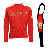 2016 CCCP Fahrradbekleidung Radtrikot Satz Langarm und Lange Trägerhose Radtrikot Kaufen