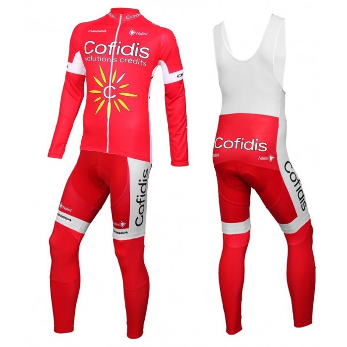 2016 Cofidis Team Fahrradbekleidung Satz Radtrikot Langarm+Lang Trägerhose Radtrikot Kaufen