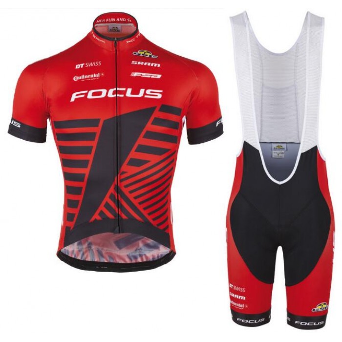 2016 GSG Focus XC Rouge Fahrradbekleidung Satz Fahrradtrikot Kurzarm Trikot und Kurz Trägerhose Radtrikot Kaufen