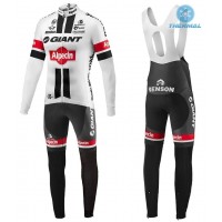 2016 Giant Alpecin TDF Ausgabe Weiß thermisch Fahrradbekleidung Satz Radtrikot Langarm+Lang Trägerhose Radtrikot Kaufen