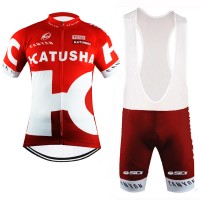 2016 Katusha Fahrradbekleidung Satz Fahrradtrikot Kurzarm Trikot und Kurz Trägerhose Radtrikot Kaufen