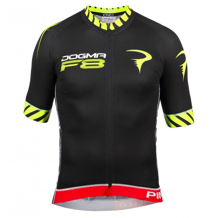 2016 Pinarello Dogma F8 schwarz-gelb Radtrikot Kurzarm Radtrikot Kaufen