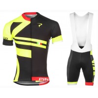 2016 Pinarello Bandiera schwarz-geel Fahrradbekleidung Satz Radtrikot Kurzarm+Kurz Trägerhose Radtrikot Kaufen